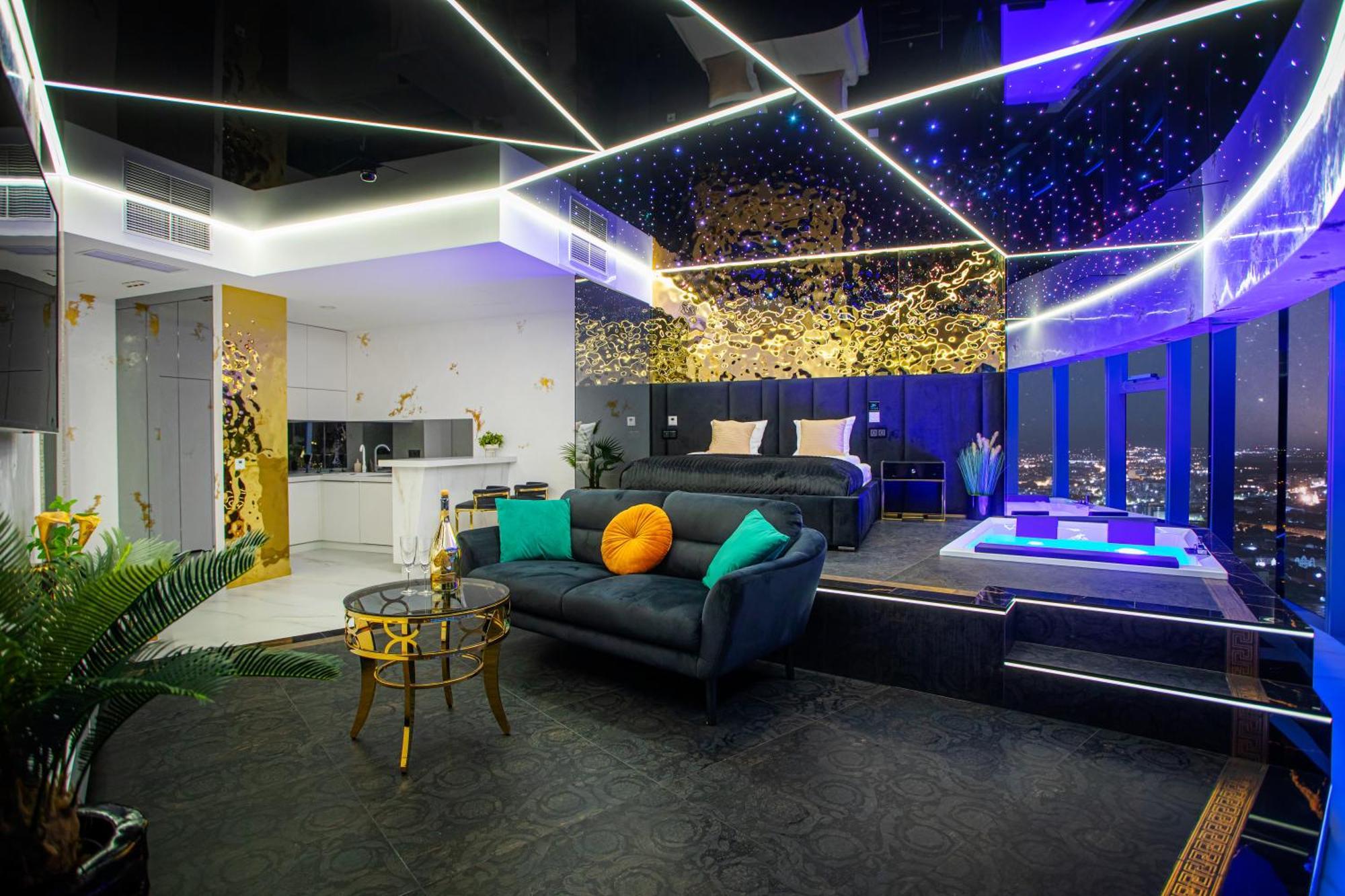 Apartamenty Sky Tower Z Jakuzzi Przy Oknie Вроцлав Стая снимка